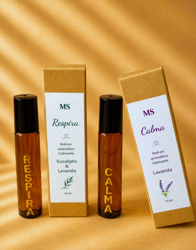 Roll-on aromático para muñecas, nuca y sienes con diferentes propiedades
