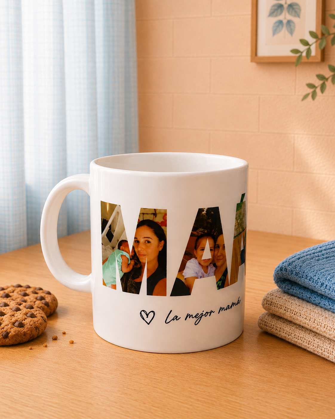 taza personalizzada con fotos y frase