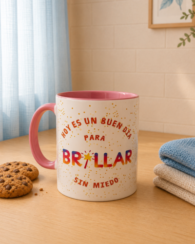 taza para brillar con fondo neutro