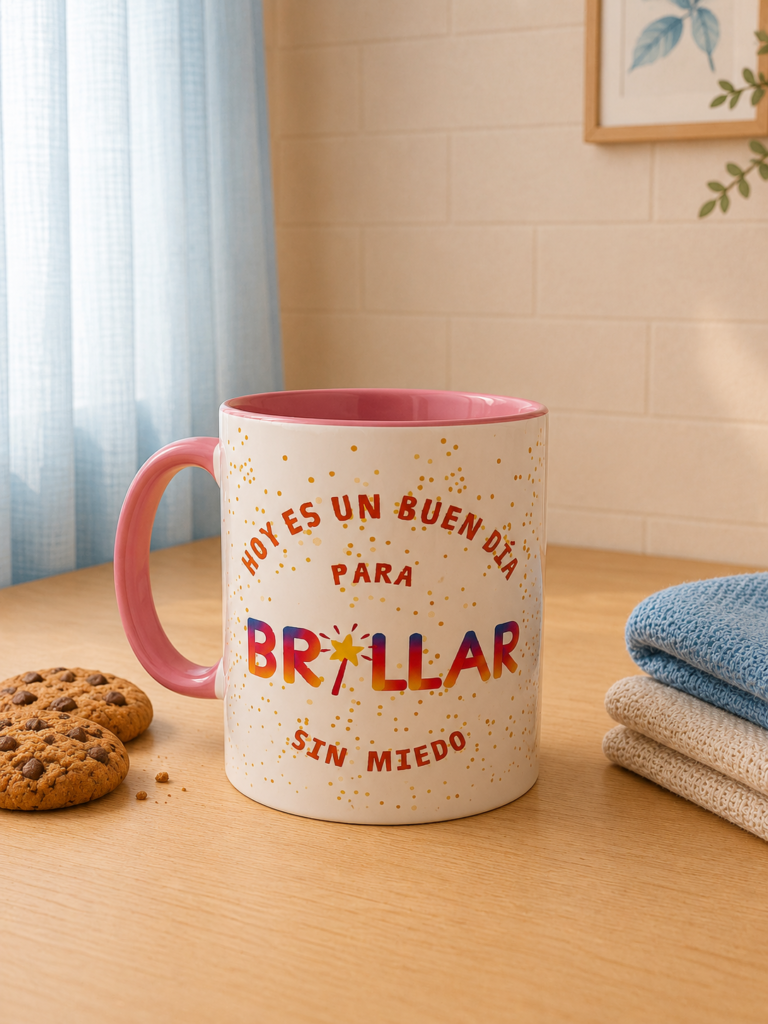 taza para brillar con fondo neutro