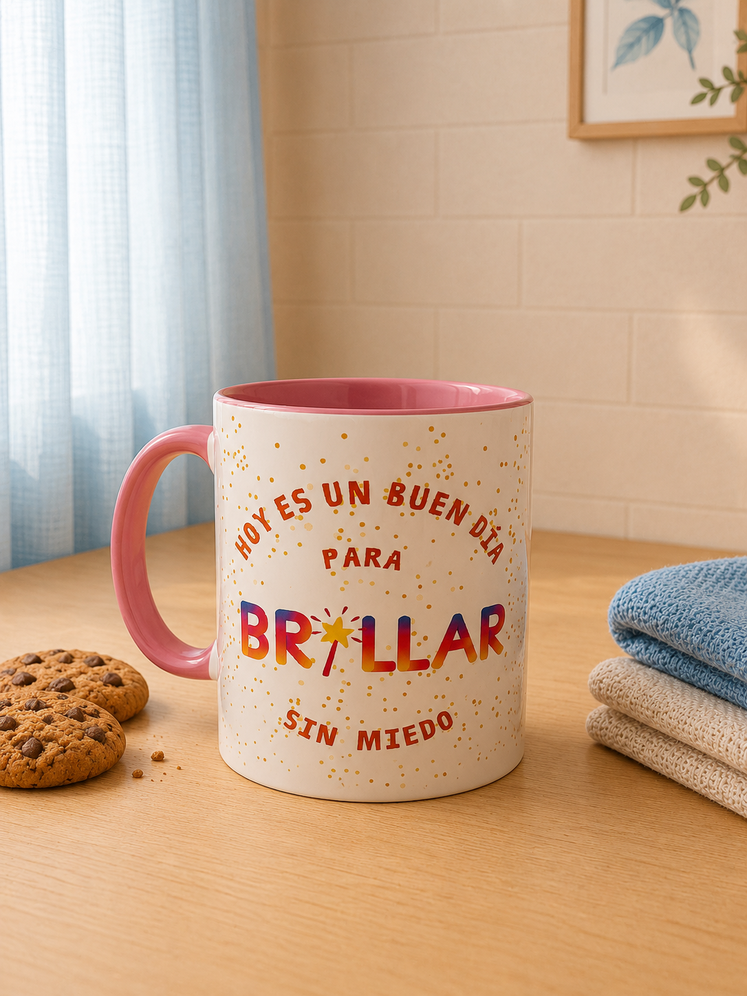 taza para brillar con fondo neutro